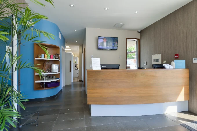 Reception desk inside Regal Heights Dental Centre